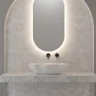 Bordplade håndvask i farvet keramik forskellige finish L 65 cm - Terning Viadurini