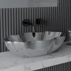 Bordplade håndvask i farvet keramik forskellige finish L 65 cm - Terning Viadurini