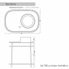 Håndvask i fuld keramiske metal base Marta Viadurini