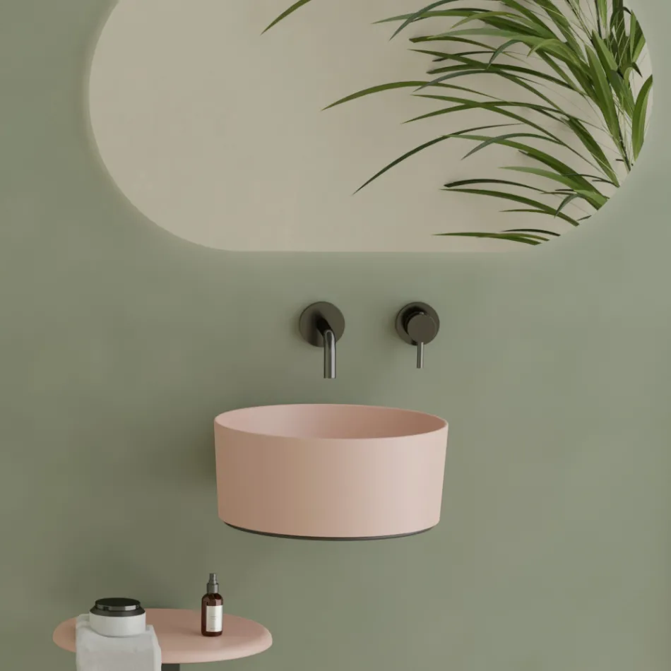 Bordplade keramisk håndvask af forskellige finisher lavet i Italien - kugler Viadurini