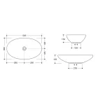 Bordvask i blank eller mat keramik Made in Italy - Færge Viadurini