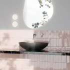 Bordvask i blank eller mat keramik Made in Italy - Færge Viadurini