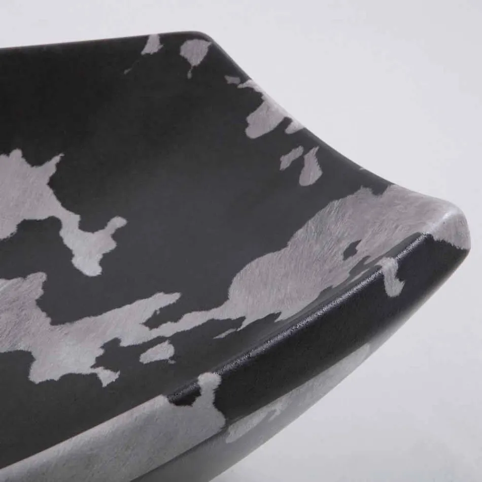 Bordtæppe i flettet keramik af design lavet i Italien Laura Viadurini