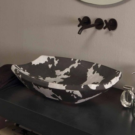 Bordtæppe i flettet keramik af design lavet i Italien Laura Viadurini