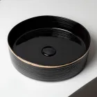 Bordvask i porcelænsstentøj med emaljeret kant - Vibration Viadurini