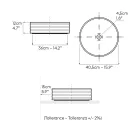 Bordvask i porcelænsstentøj med emaljeret kant - Vibration Viadurini
