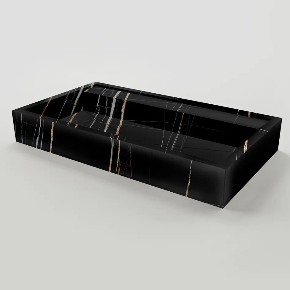 Bordvask i marmorlignende porcelænsstentøj fremstillet i Italien - Cervia Viadurini