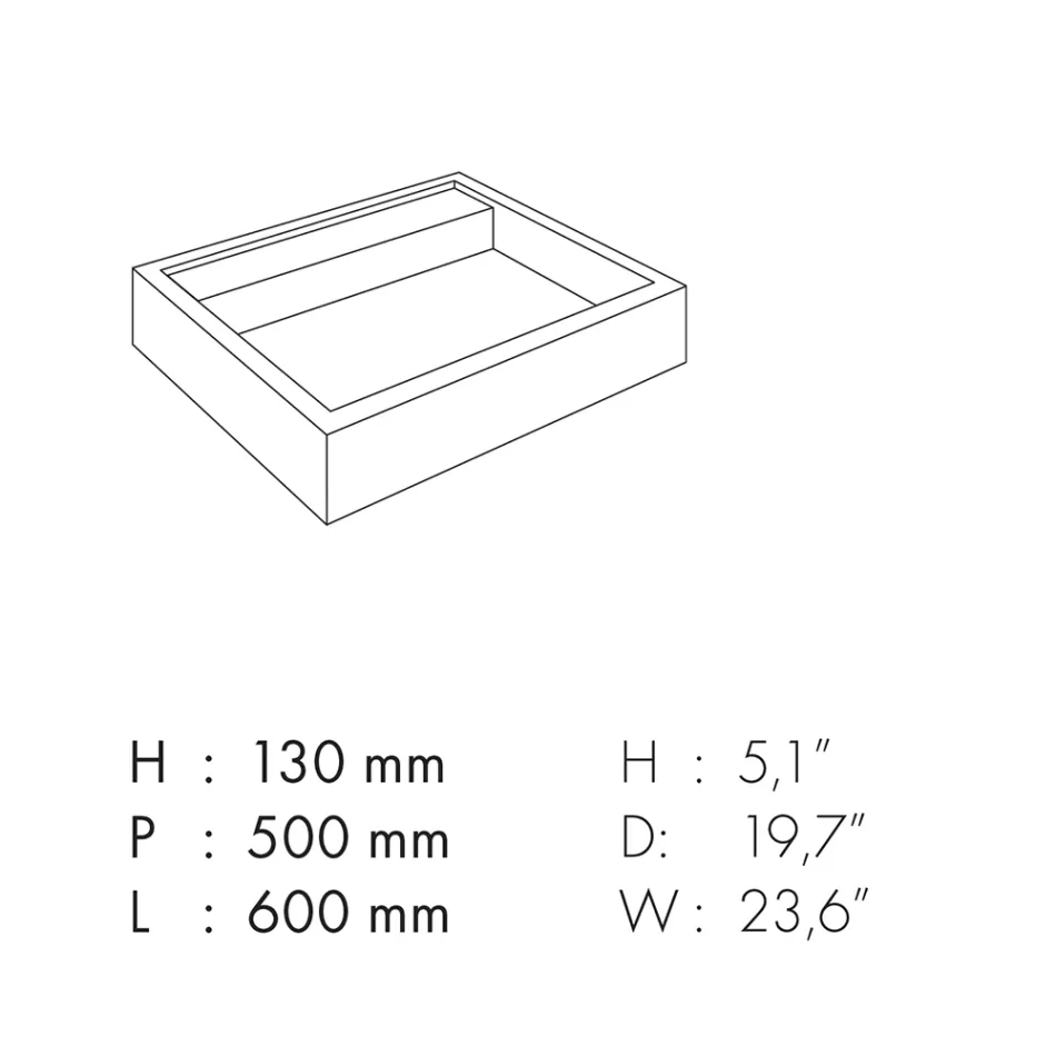 Bordplade håndvask i marmoreffekt porcelæn Stentøj Fremstillet i Italien - Cervia Viadurini