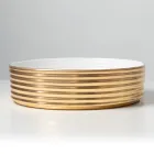 Bordvask i bølget porcelæn stentøj fremstillet i Italien - Vibrazione Viadurini