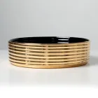 Bordvask i bølget porcelæn stentøj fremstillet i Italien - Vibrazione Viadurini