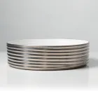 Bordvask i bølget porcelæn stentøj fremstillet i Italien - Vibrazione Viadurini