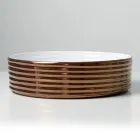 Bordvask i bølget porcelæn stentøj fremstillet i Italien - Vibrazione Viadurini