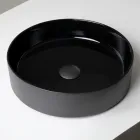 Halo hånddrejet porcelænsvask i stentøj, fremstillet i Italien Viadurini