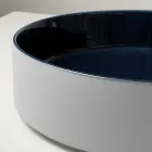 Halo hånddrejet porcelænsvask i stentøj, fremstillet i Italien Viadurini