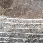 Ivy grå sten bordplade håndvask, unikt stykke Viadurini