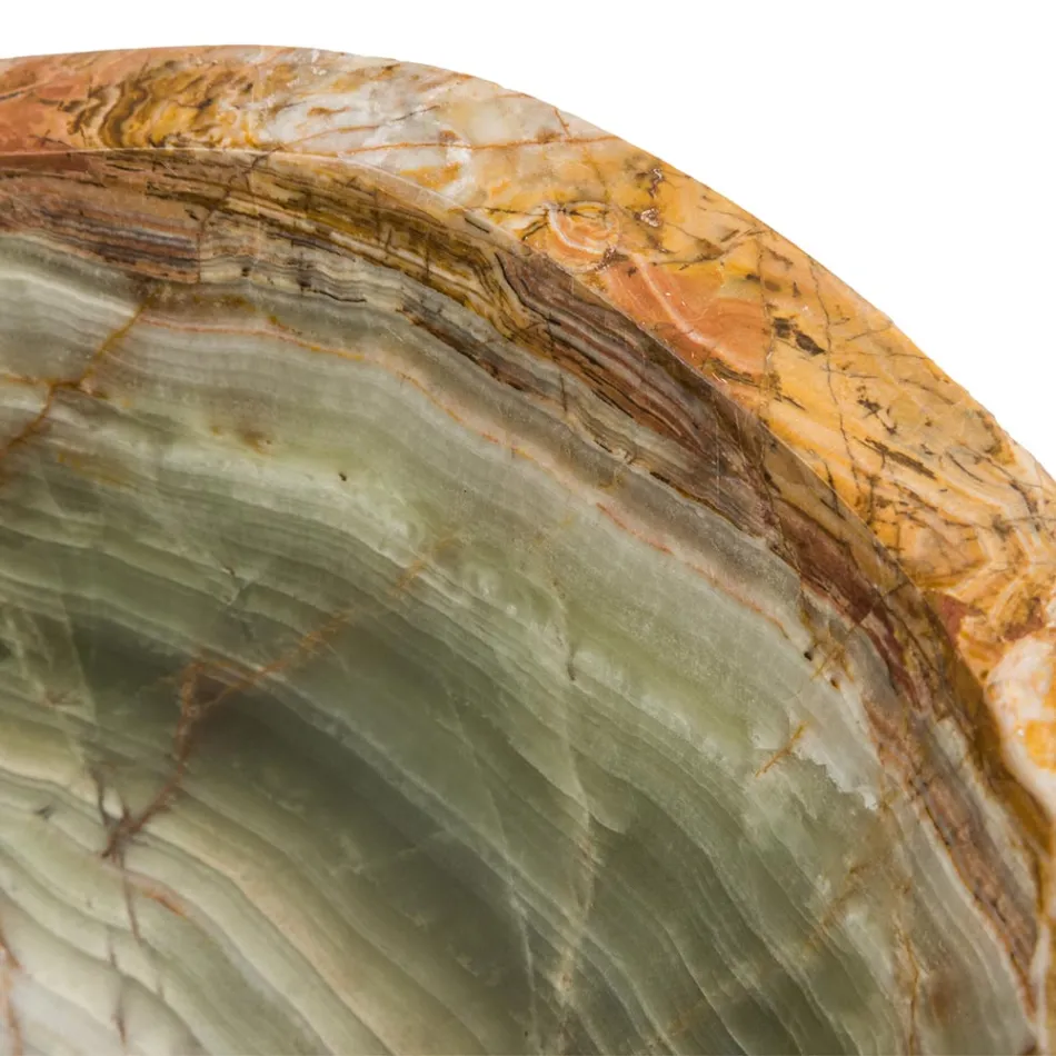 Bordvask i Leila onyx sten, unikt håndlavet stykke Viadurini