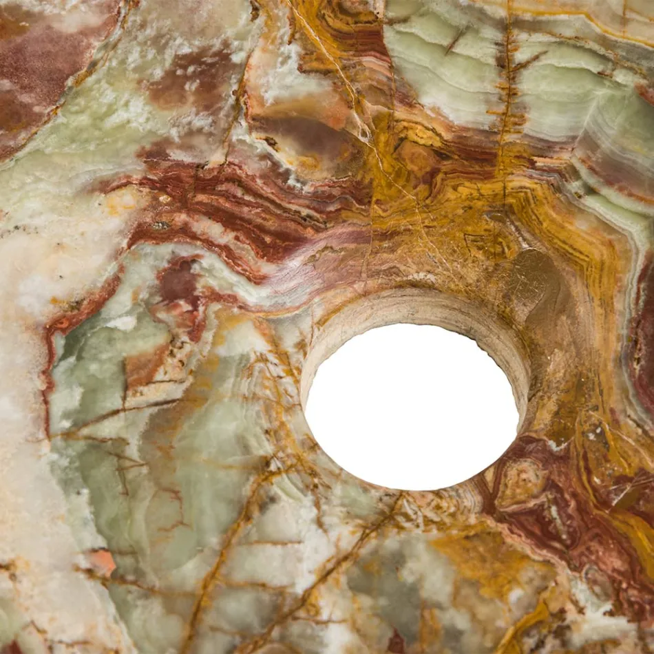 Bordvask i Leila onyx sten, unikt håndlavet stykke Viadurini