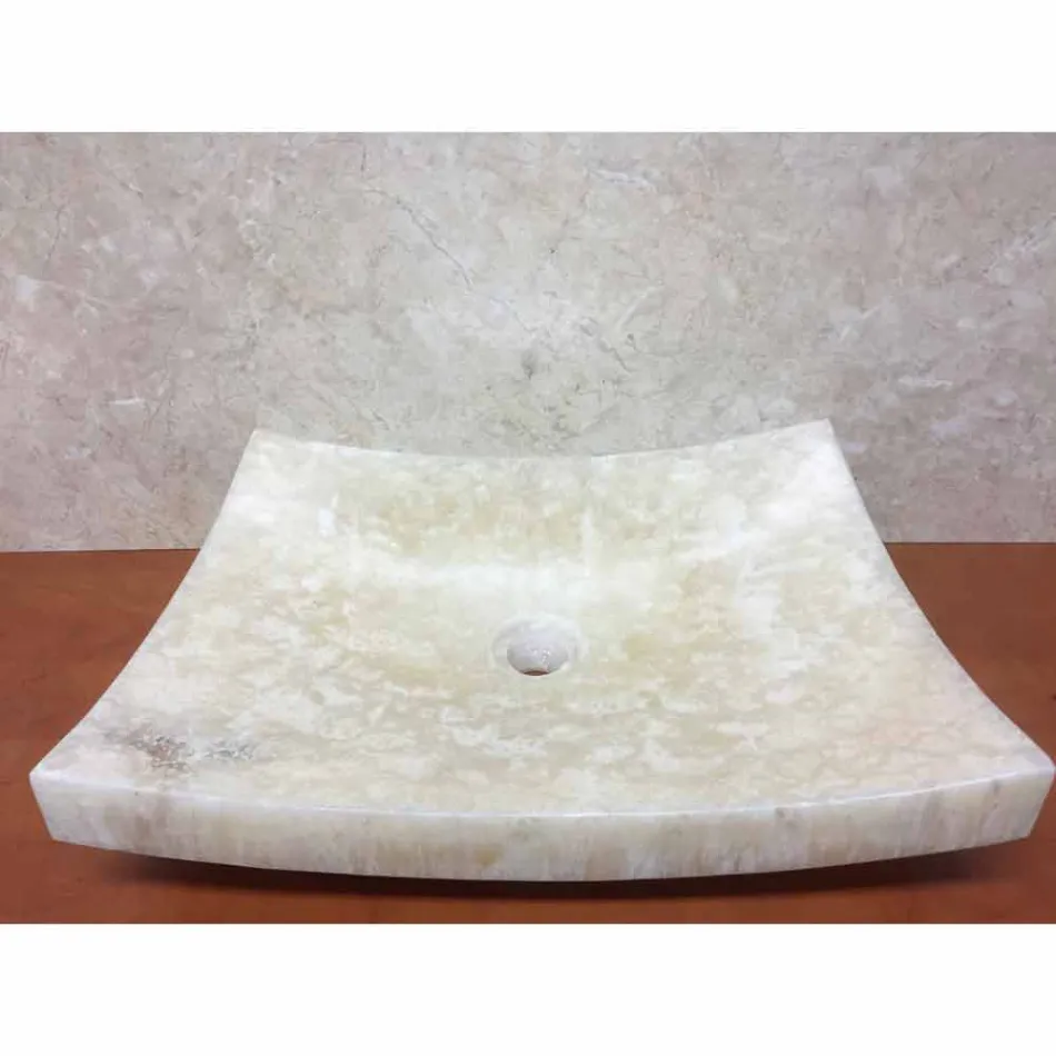 Onyx natursten håndvask Kærlighed, unikt stykke Viadurini
