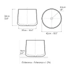 Hånddrejet porcelænsvask til bordplade - Nomad Viadurini