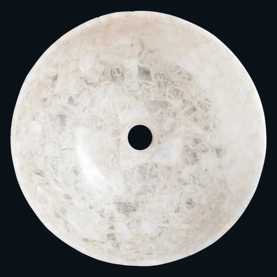 Håndvask, Tala krystal kvarts, enkelt stykke håndlavet Viadurini