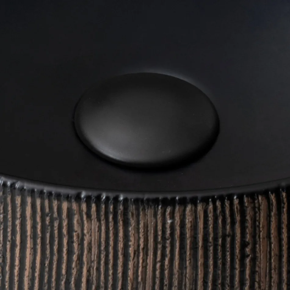 Balance håndstrippet håndvask i naturlig rød jord til bordpladen Viadurini