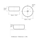 Balance håndstrippet håndvask i naturlig rød jord til bordpladen Viadurini
