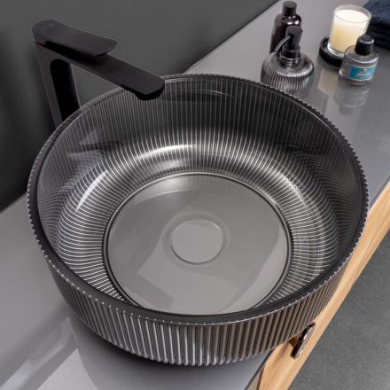 Bordvask i harpiksbelagt og malet venetiansk glas - Excelsior Viadurini