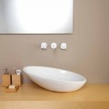 Design skrå keramisk håndvask lavet i Italien Glossy