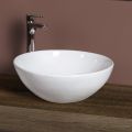 Oval skrå bordplade keramisk håndvask med moderne design - Papavero