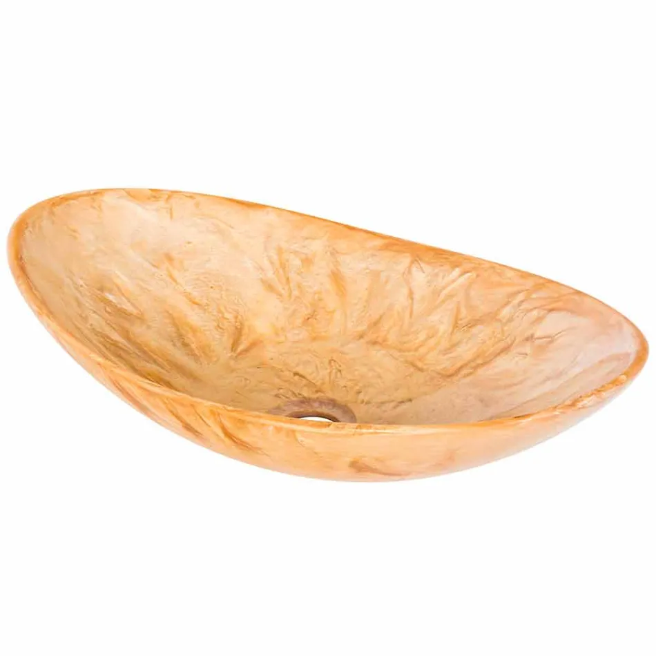 Moderne håndlavet harpiks bordplade - Malegno Viadurini