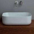 Håndvask moderne støtte i hvid eller farvet keramik stjerne 50x37 cm