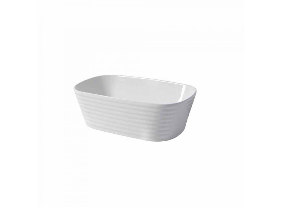 Moderne bordplade i hvid eller farvet trabiakeramik Viadurini
