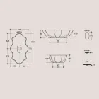 Moderne bordplade håndvask i blank keramik Fremstillet i Italien - terning Viadurini