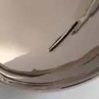 Moderne bordtæppe keramisk håndvask i platin lavet i Italien Dyr Viadurini