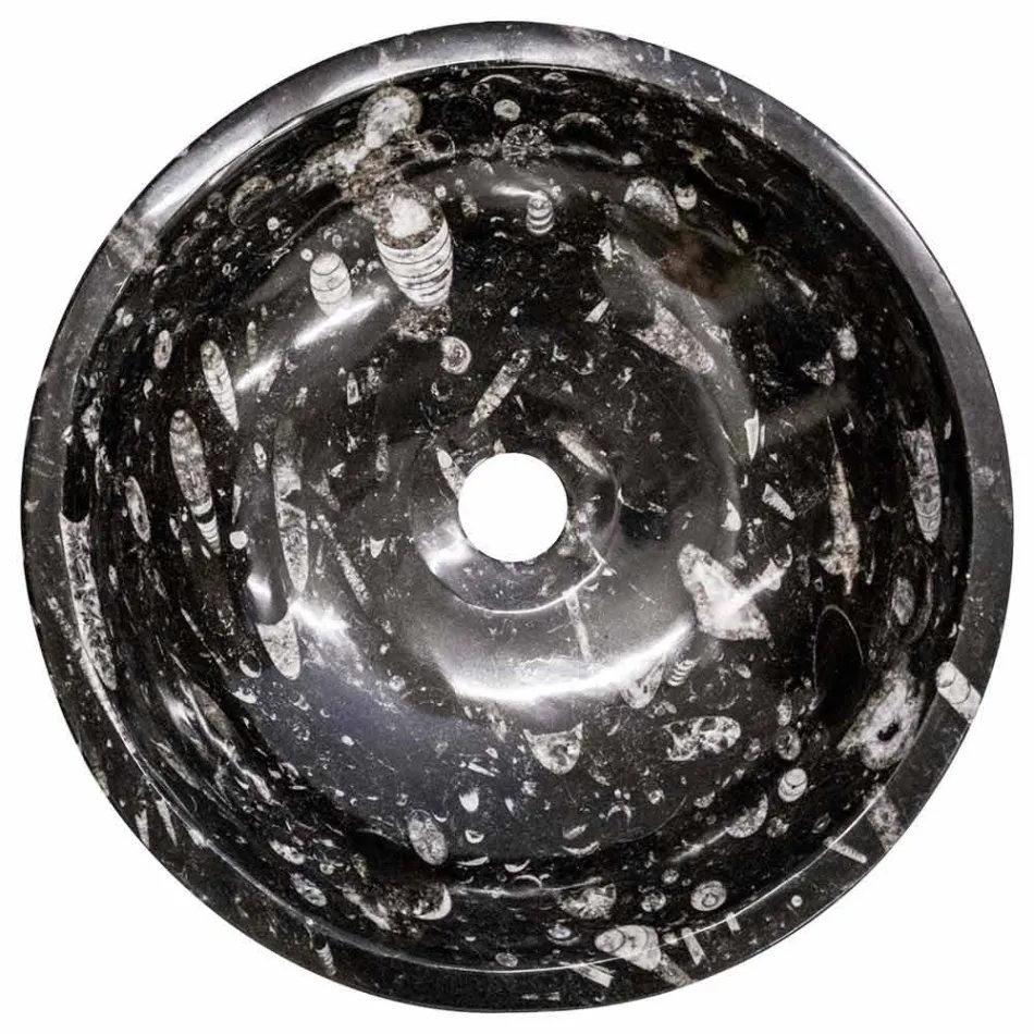 Moderne marmor bordplade med fossiler - Mesagne Viadurini