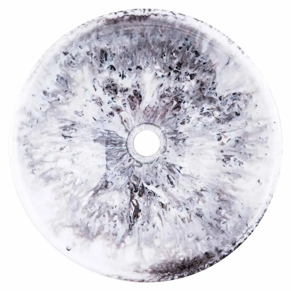 Moderne brun og sort harpiks bordplade - Dogliola Viadurini