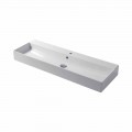 Design bordplade eller vægmonteret vask i hvid eller farvet keramisk Leivi