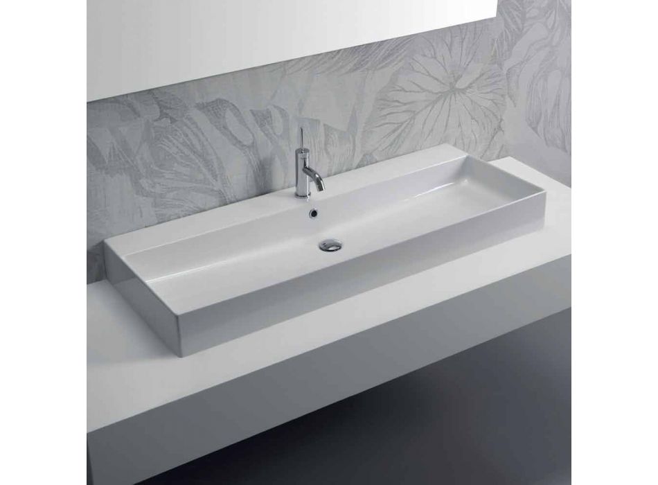 Design bordplade eller håndvask i farvet keramisk Leivi Viadurini