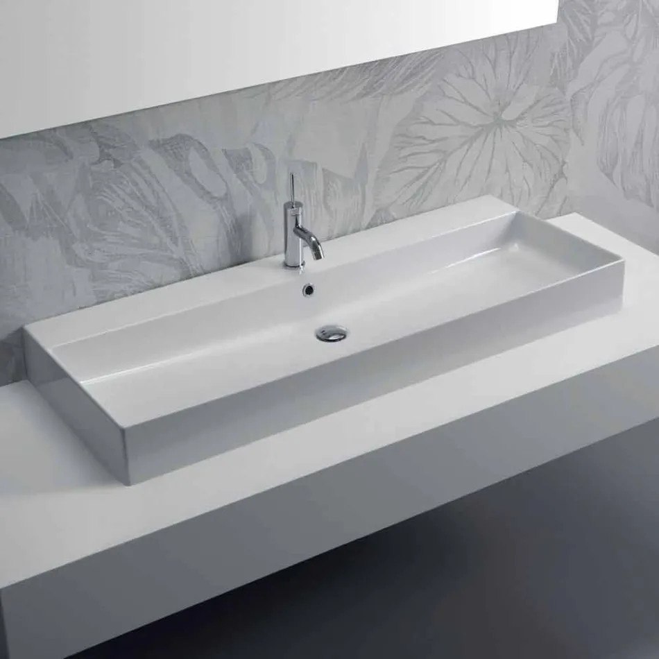 Design bordplade eller håndvask i farvet keramisk Leivi Viadurini