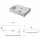 Design bordplade eller håndvask i farvet keramisk Leivi Viadurini