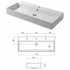 Design bordplade eller håndvask i farvet keramisk Leivi Viadurini