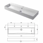 Design bordplade eller håndvask i farvet keramisk Leivi Viadurini