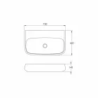 Bordplade eller vægmonteret keramisk håndvask L 75cm lavet i Italien, Gais Viadurini