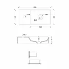 Rektangulær keramisk bordplade lavet i Italien - akt Viadurini