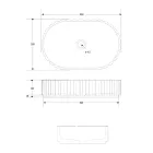 Oval bordplade håndvask til badeværelset Lavet af hvid marmor - Cunzite Viadurini