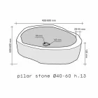 Håndvask Støtte Piece i Basalt Hassan Viadurini