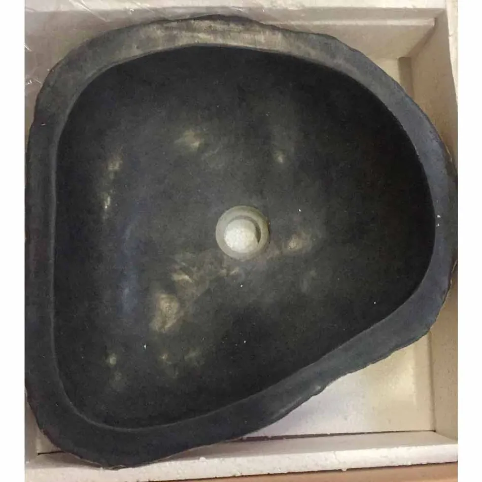 Håndvask enkelt stykke bærer basalt i Hassan Viadurini