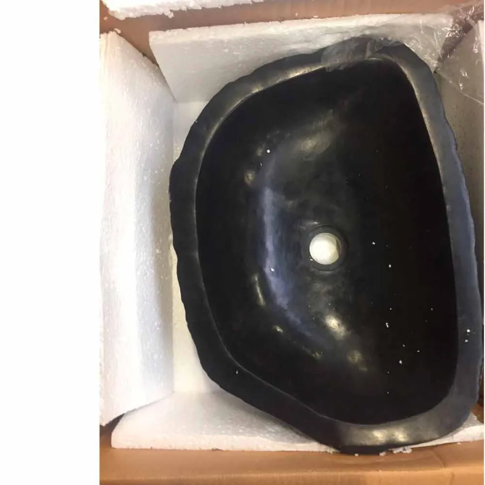 Håndvask enkelt stykke bærer basalt i Hassan Viadurini