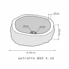 Håndvask Støtte Piece i sort marmor Mumbai Viadurini