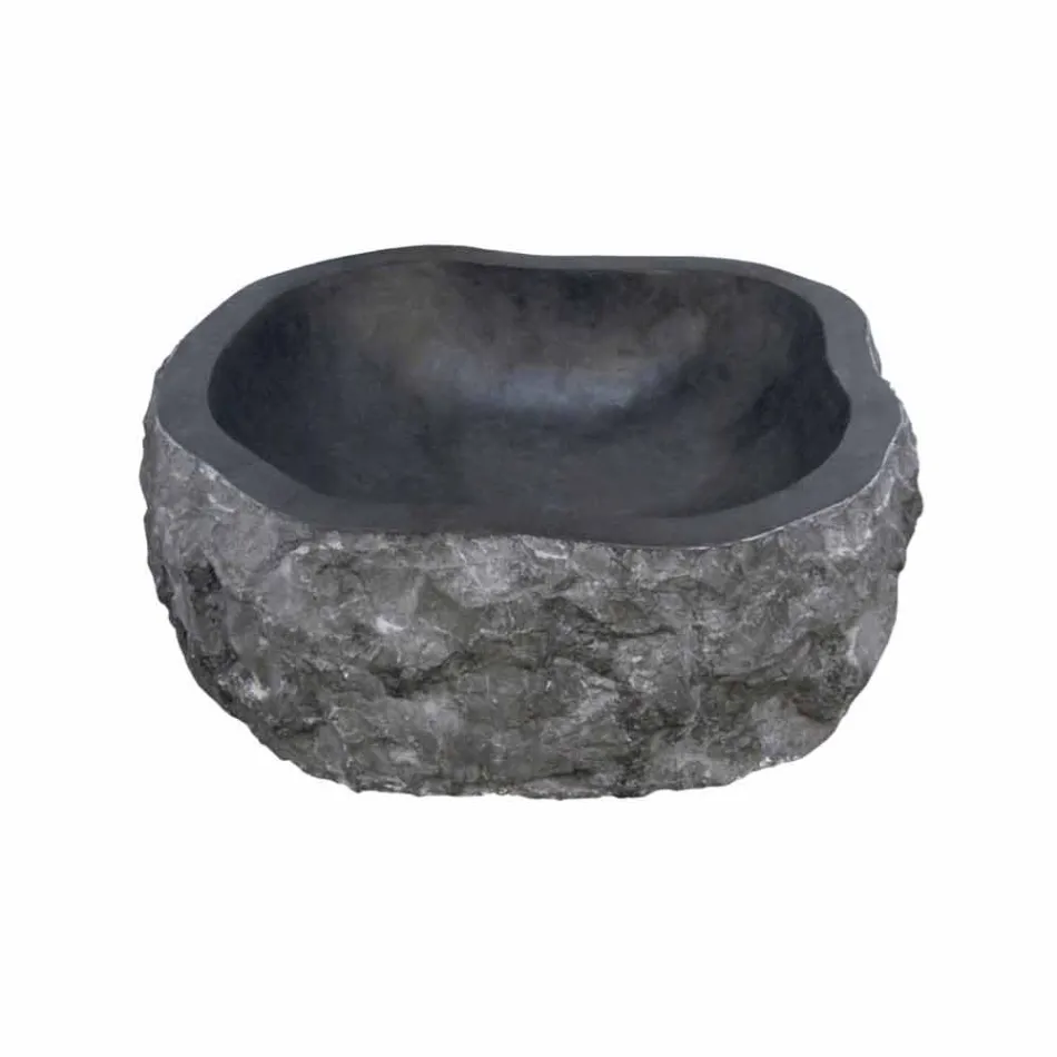 Håndvask Støtte Piece i sort marmor Mumbai Viadurini